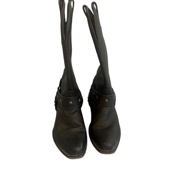 Roper Western Women's Boots Brown Vegan Leather Stud Low Heel Size 9 Women's - Picture 4 of 9